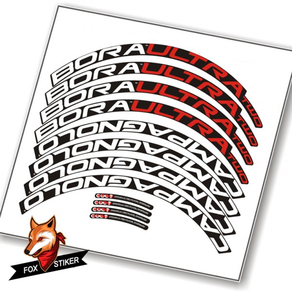 Road Bicycle Wheels Rim Decal Stickers for Campagnolo BORA TWO 35